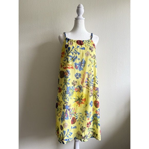 Anthropologie Dresses & Skirts - Anthropologie x Vanessa‎ Virginia Yellow Floral Halter Shift Dress Women's 6
